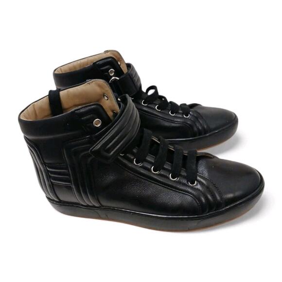 Hermes Mens High Top Sneakers Black Leather EU 41‎ Modern Detail w BOX AUTHENTIC main image 13